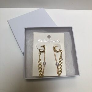 Gold Fashion Earrings NWOT